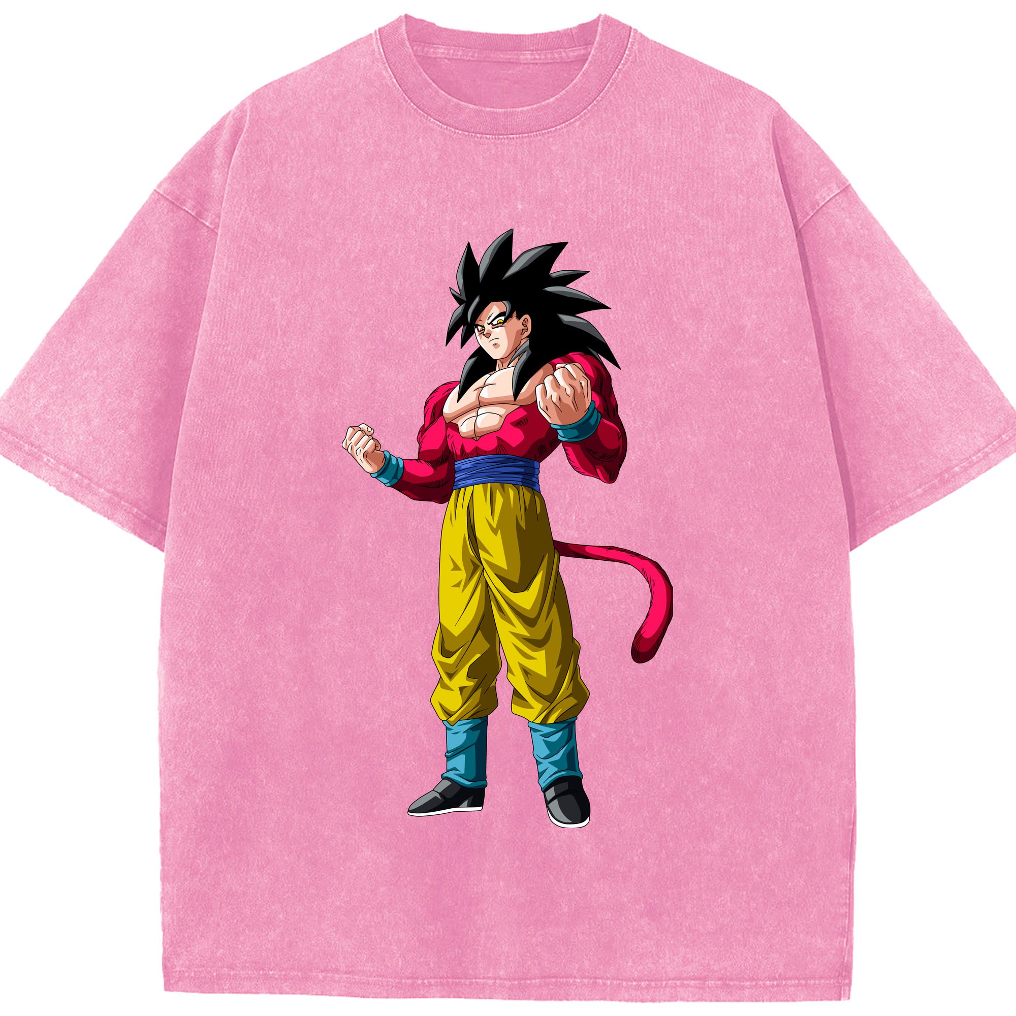（画像用） ドラゴンボール 孫悟空（そん ごくう）Son Goku カカロット DRAGON BALL Kakarotto 綿100% ヴィンテージ風 半袖Tシャツ（フロントプリント）
